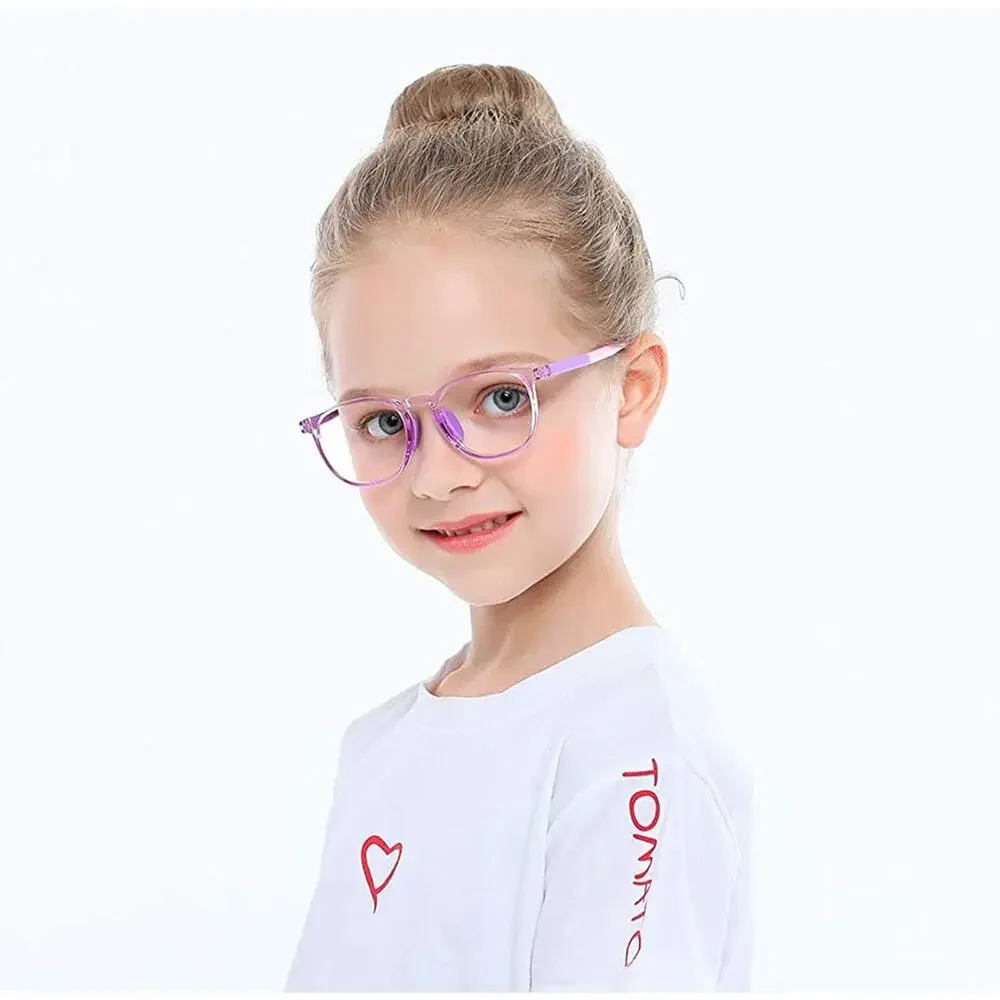 New LAMBBAA 2 Pack Kids Age 3-12 Blue Light Blocking Anti Glare Computer Glasses